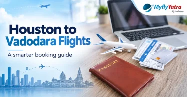 Traveller comparing flight tickets from Houston to Vadodara