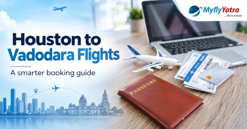 Traveller comparing flight tickets from Houston to Vadodara