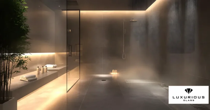 steam shower glass enclosure