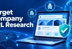 Target company URL research and website verification process